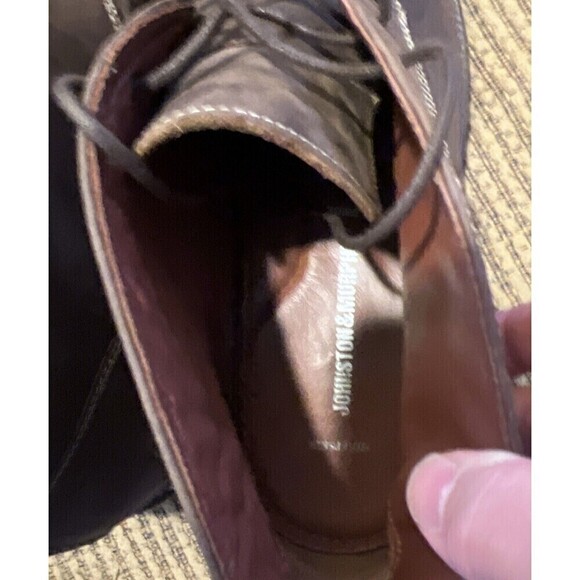 Johnston & Murphy Chukka Boots Brown Leather Men's Size 13 M Sheep Skin 25-1870 - Picture 6 of 7